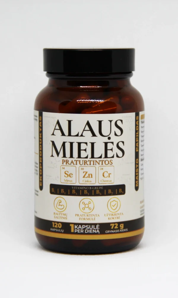 Praturtintos alaus mielės – kapsulės